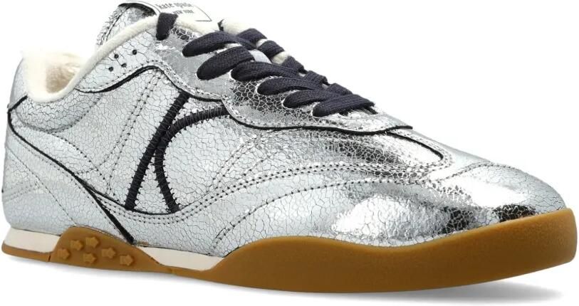 Kate Spade Leren sneakers met gebarsten effect Zilver - Foto 4