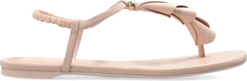 Kate Spade Lily leren sandalen verfraaid met bloemblaadjes Roze