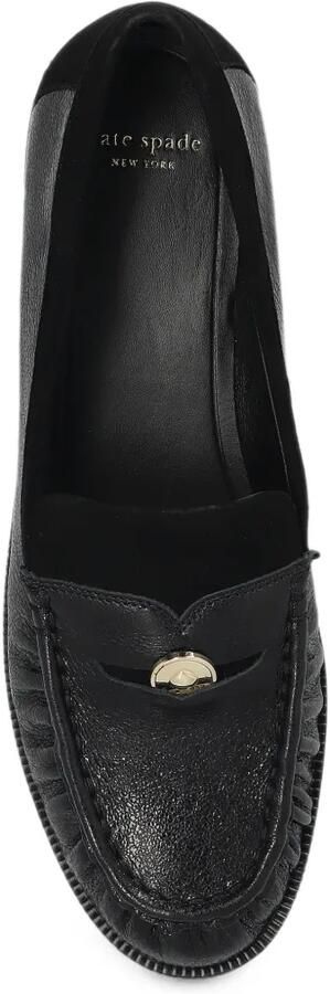 Kate Spade Penni gesmockte loafers met logo-plakkaat Zwart - Foto 5