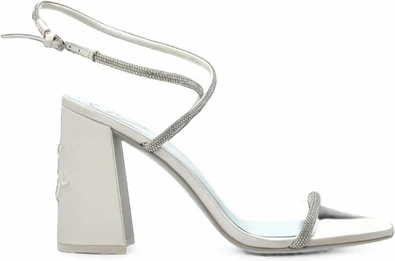 Kate Spade Say I Do sandalen met blokhak en verfraaid met kristallen Zilver