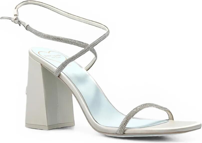 Kate Spade Say I Do sandalen met blokhak en verfraaid met kristallen Zilver - Foto 4