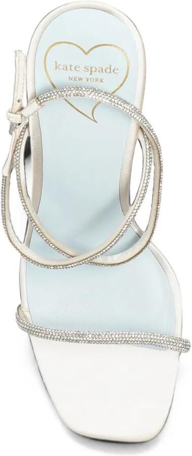 Kate Spade Say I Do sandalen met blokhak en verfraaid met kristallen Zilver - Foto 5