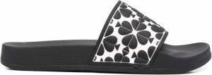 Kate Spade Olympia slippers met reliëf Zwart