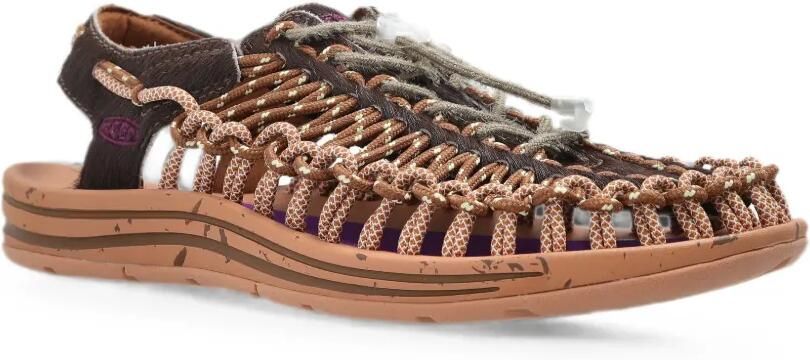 KEEN FOOTWEAR Unek Lea gevlochten sandalen Bruin - Foto 4