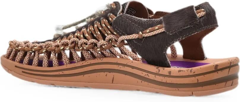 KEEN FOOTWEAR Unek Lea gevlochten sandalen Bruin - Foto 5