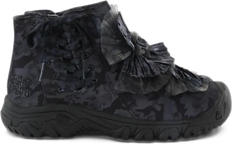 KEEN FOOTWEAR x Collina Strada Targhee EXP floral-print ruffled ankle boots Zwart