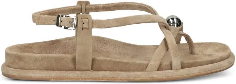 Kennel & Schmenger Aily sandalen met gekruiste bandjes en verfraaiing Beige