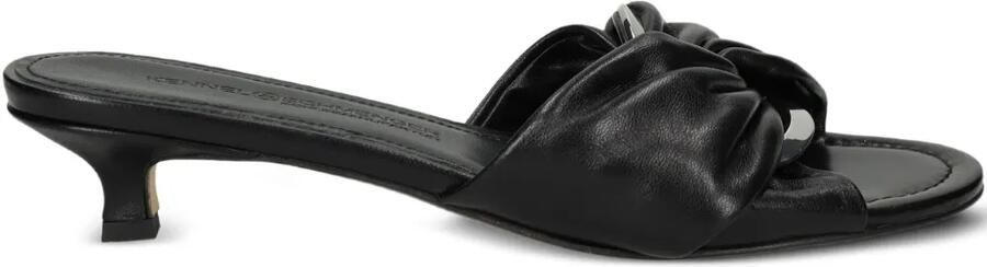 Kennel & Schmenger Leren sandalen met geknoopt detail en hak Zwart