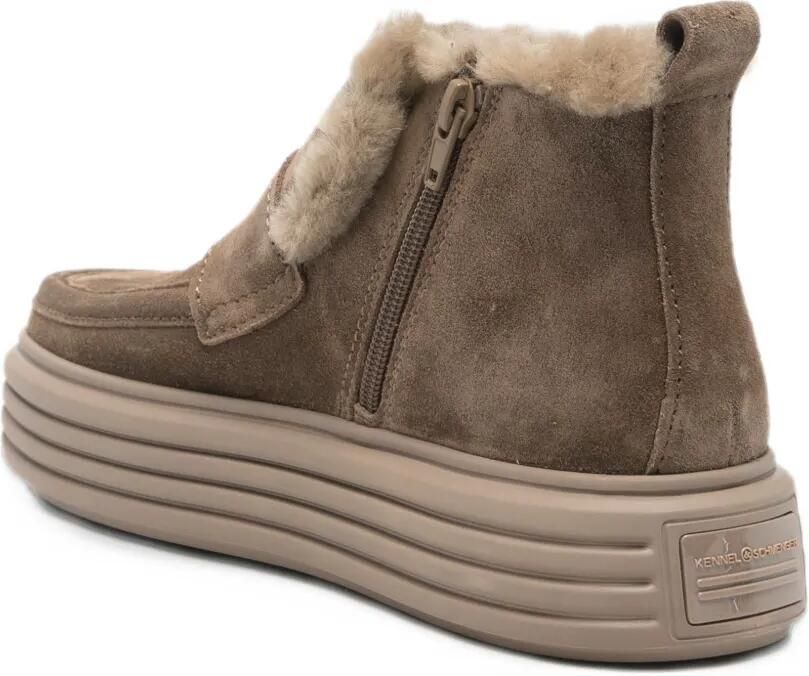 Kennel&Schmenger shearling-trim suede boots Bruin - Foto 2