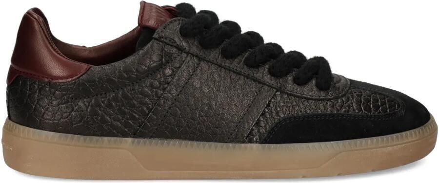Kennel & Schmenger Sneakers met krokodillen-reliëf Zwart