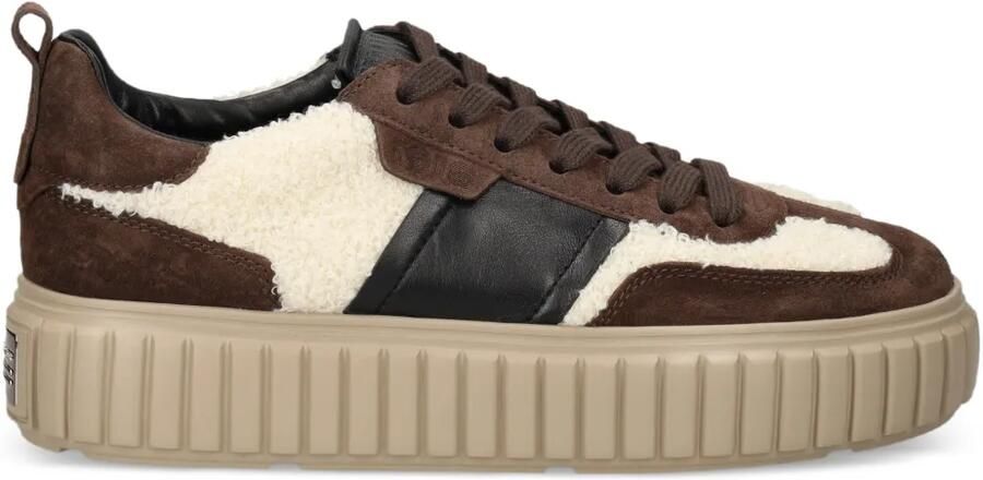 Kennel & Schmenger ZAP sneakers met plateauzool en vlakken Bruin