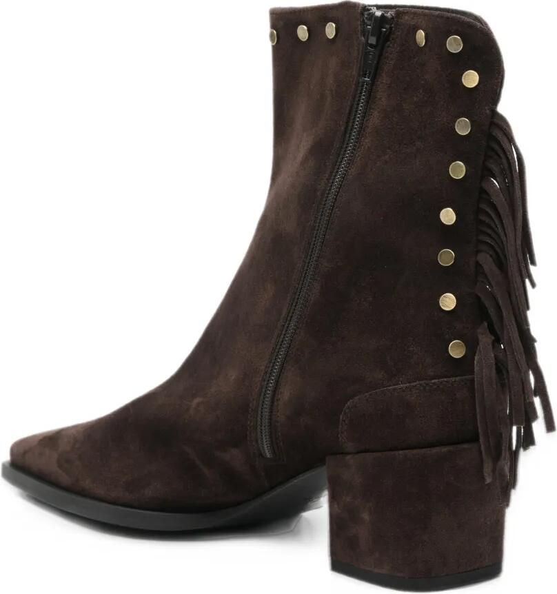 Kennel&Schmenger Zuri fringe-detail studded ankle boots Bruin - Foto 2
