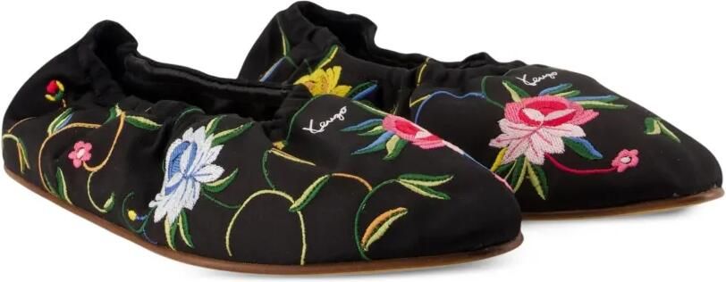 Kenzo Ballet ballerina's met geborduurde bloemen Zwart - Foto 2