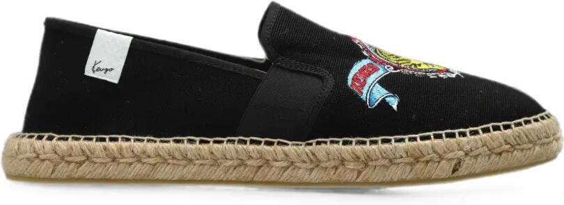 Kenzo Espadrilles met geborduurd logo Zwart