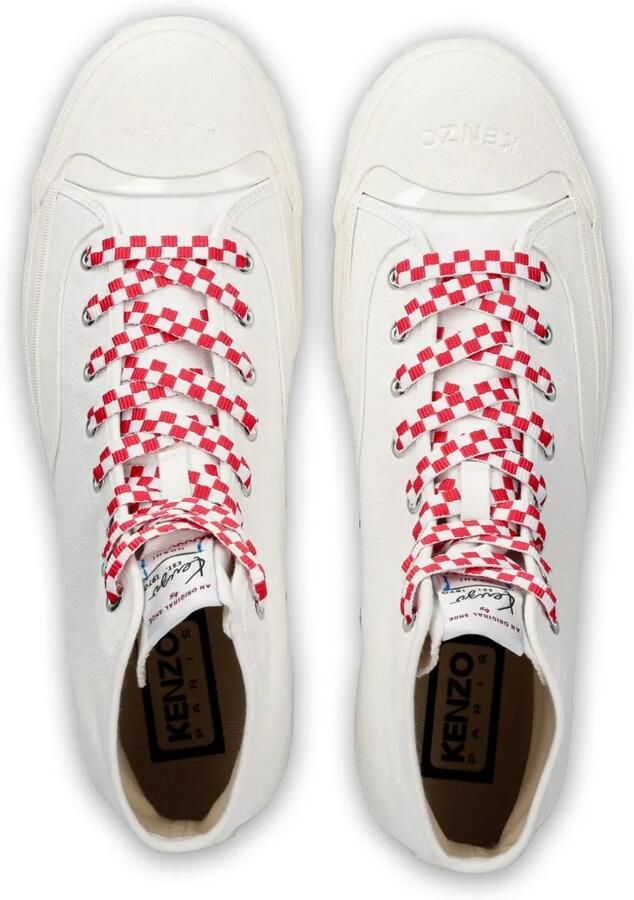 Kenzo High-top geruite sneakers Wit - Foto 2