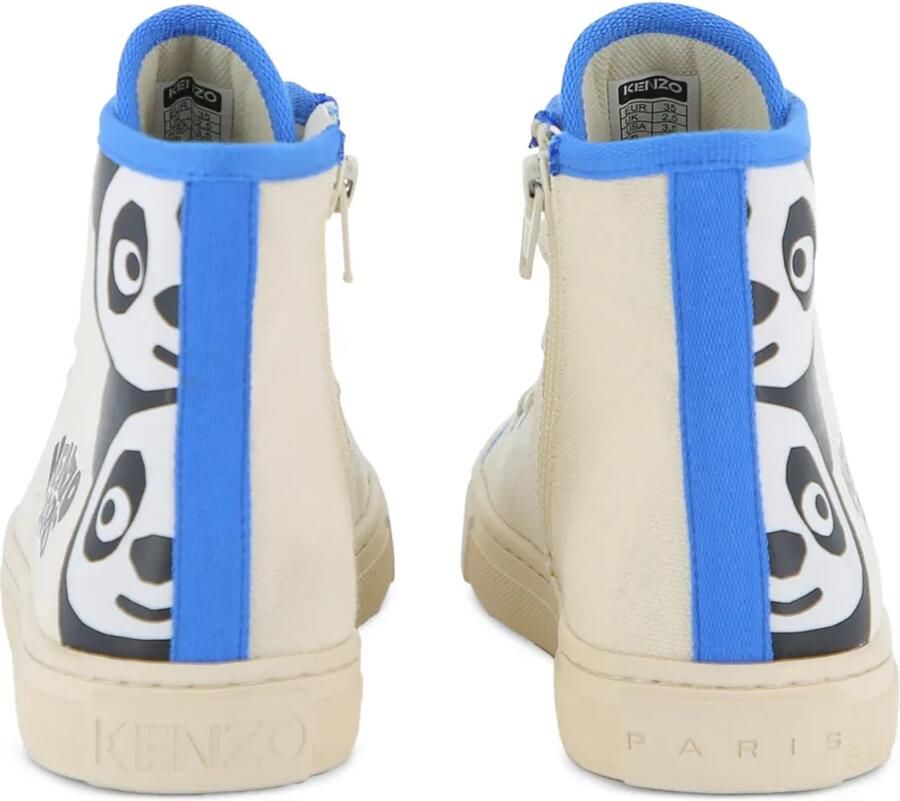 Kenzo Kids High-top sneakers met Pandaprint Beige - Foto 2