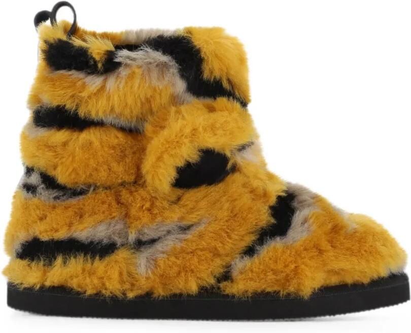 Kenzo Kids Laarzen van imitatiebont met tijger-print Geel