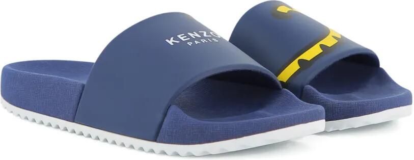 Kenzo Kids Slippers met logoprint Blauw