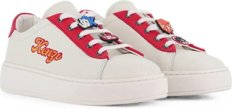 Kenzo Kids Sneakers met geborduurd logo Beige