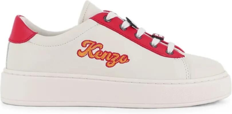 Kenzo Kids Sneakers met geborduurd logo Beige - Foto 4