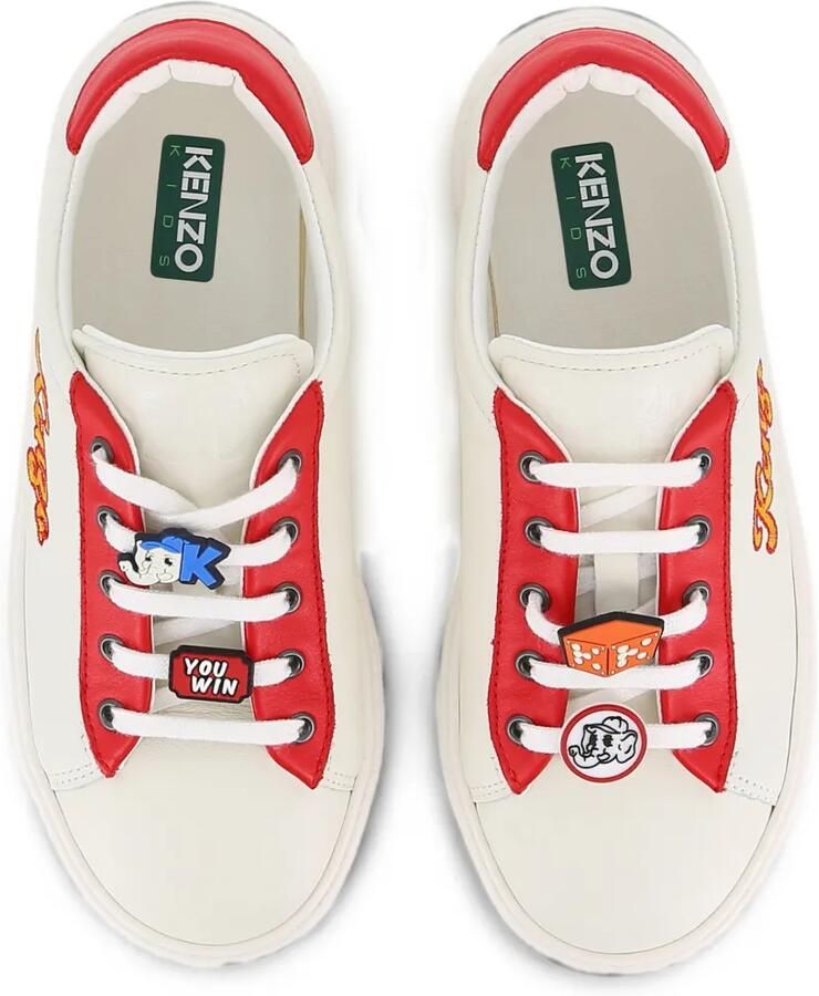 Kenzo Kids Sneakers met geborduurd logo Beige - Foto 2