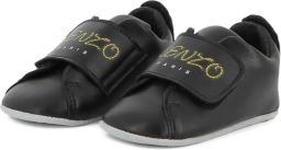 Kenzo Kids Sneakers met klittenband en logo-print Zwart