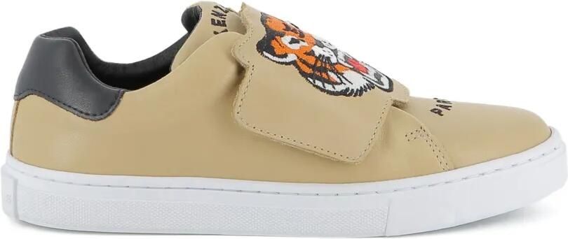 Kenzo Kids Tiger Head sneakers met borduurwerk Beige - Foto 4