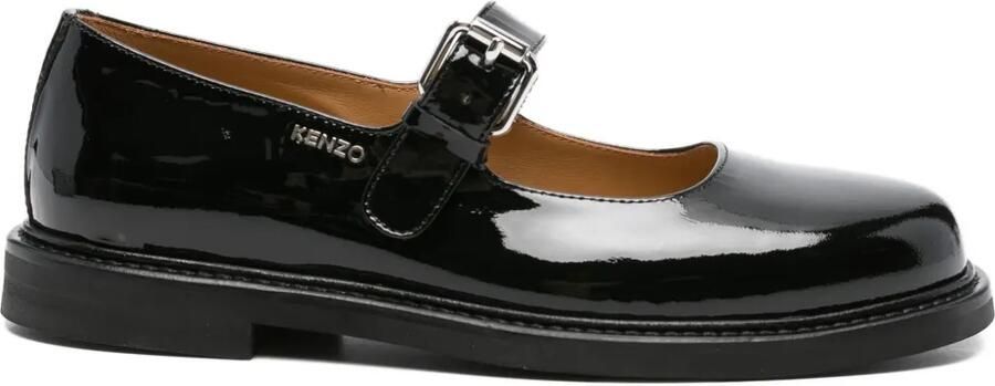 Kenzo Lakleren loafers met gesp Zwart