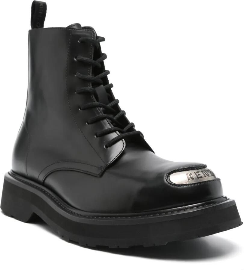 Kenzo Leren veterlaarzen Zwart - Foto 2