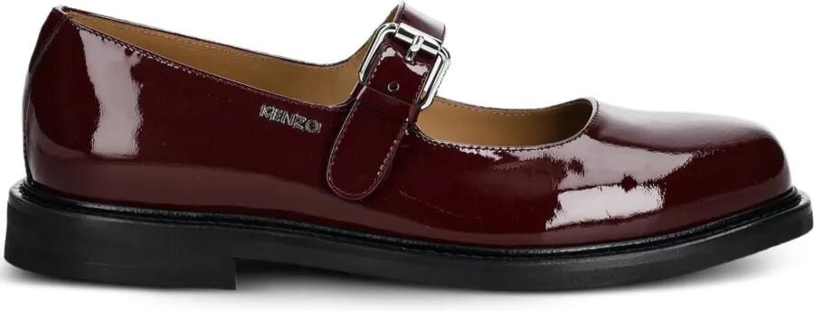 Kenzo Meari leren ballerina's met gespbandje Rood
