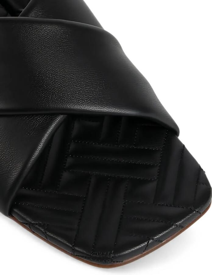 Kenzo natsu leren sandalen met gekruiste bandjes Zwart - Foto 2