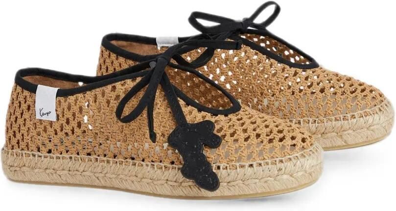 Kenzo Platte espadrilles met logo Beige - Foto 5