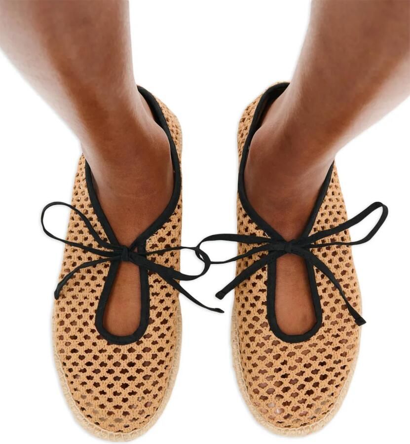 Kenzo Platte espadrilles met logo Beige - Foto 2