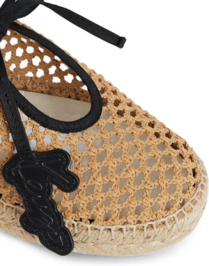 Kenzo Platte espadrilles met logo Beige - Foto 3