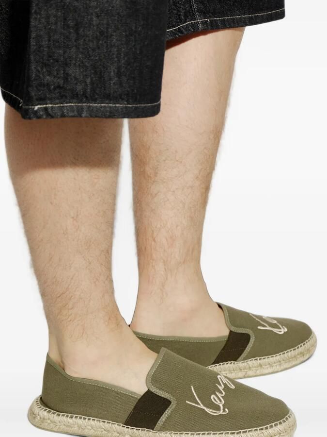 Kenzo Signature espadrilles met geborduurd logo Groen - Foto 2
