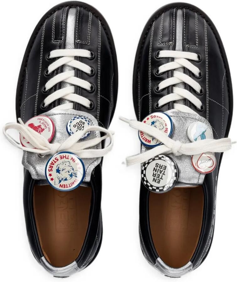 Kenzo Striker verfraaide derby schoenen Zwart - Foto 2