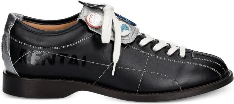 Kenzo Striker verfraaide leren derby schoenen Zwart