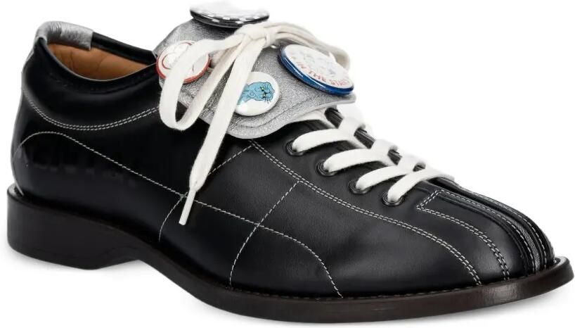 Kenzo Striker verfraaide leren derby schoenen Zwart - Foto 4