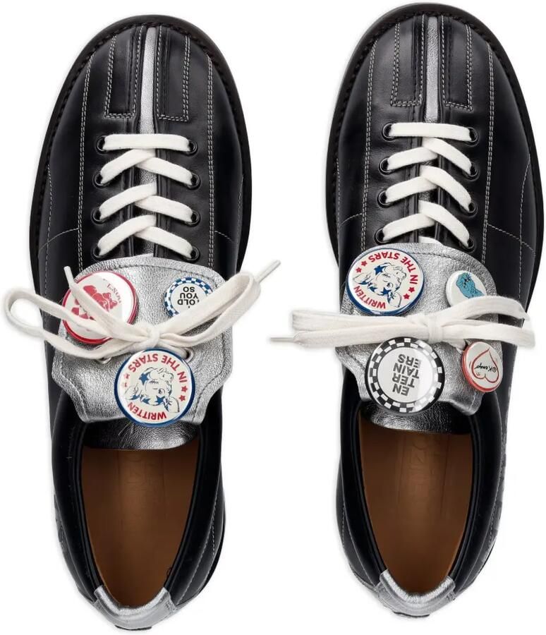 Kenzo Striker verfraaide leren derby schoenen Zwart - Foto 2