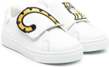Kenzo Kids Sneakers met geborduurde tijger Wit