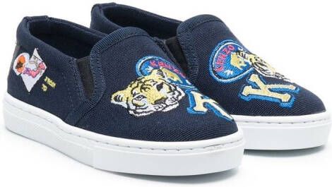 Kenzo Kids Sneakers met logoprint Blauw