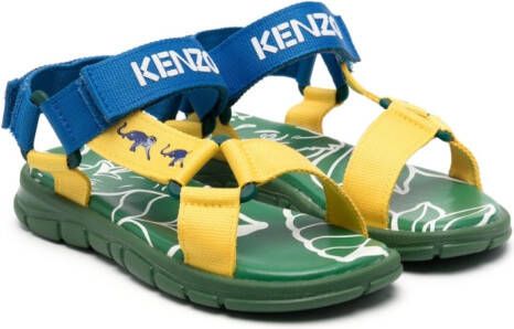 Kenzo Kids Sandalen met klittenband Groen