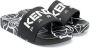 Kenzo Kids Slippers met all-over print Zwart - Thumbnail 1