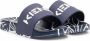 Kenzo Kids Slippers met logoprint Blauw - Thumbnail 1