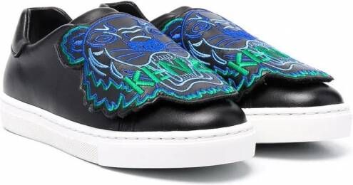 Kenzo Kids Sneakers met logo Zwart