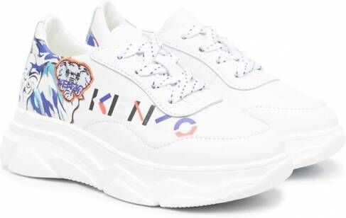 Kenzo Kids Sneakers met logoprint Wit