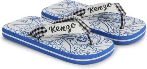 Kenzo Kids Teenslippers met print Blauw