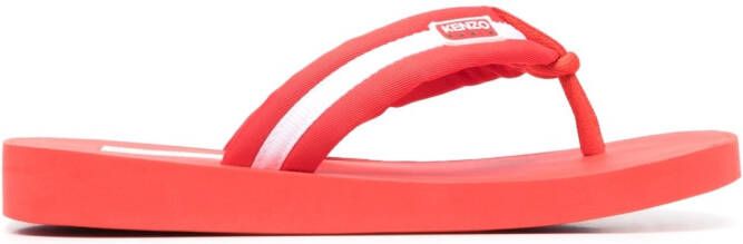 Kenzo Gestreepte teenslippers Rood