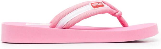 Kenzo Gestreepte teenslippers Roze