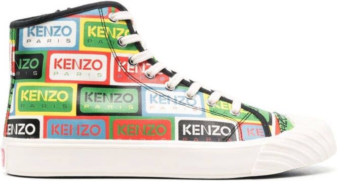 Kenzo Sneakers met logoprint Groen